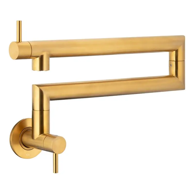 KFA Armatura 6623-030-31 - Keukenkraan met scharnierarm DUERO POT FILLER roestvrij staal/geborsteld goud Voordeelprijs