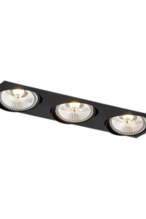 Actieprijs Argon 6116 - Inbouwlamp OLIMP 3xGU10-AR111/12W/230V zwart