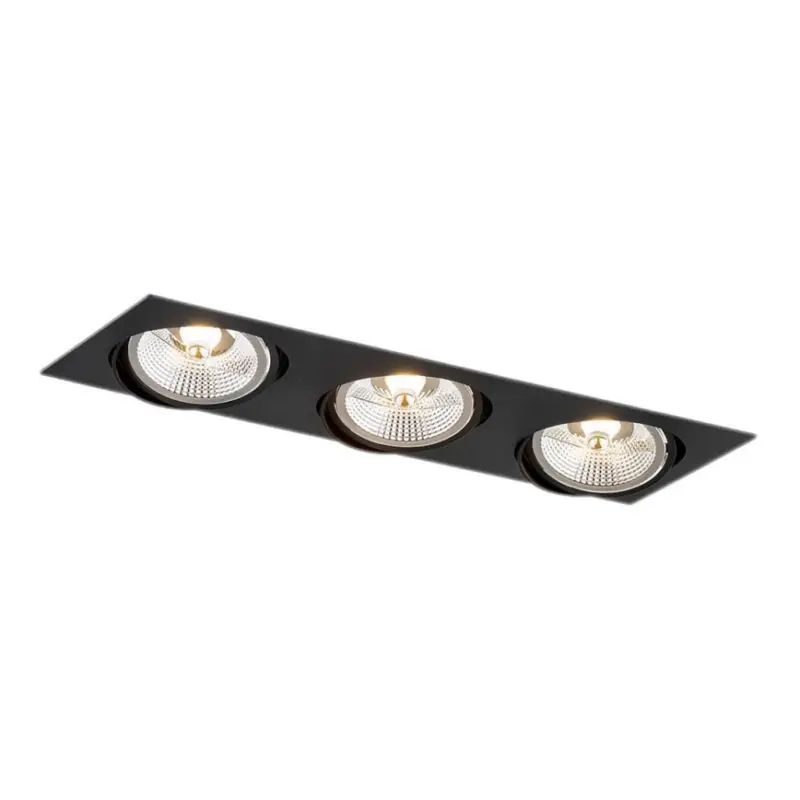 Actieprijs Argon 6116 - Inbouwlamp OLIMP 3xGU10-AR111/12W/230V zwart