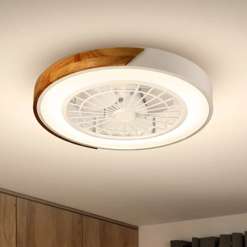Koopje Brilagi - Dimbare LED-plafondlamp met ventilator LED/30W/230V 3000-6500K Ø 50 cm wit/eiken + afstandsbediening