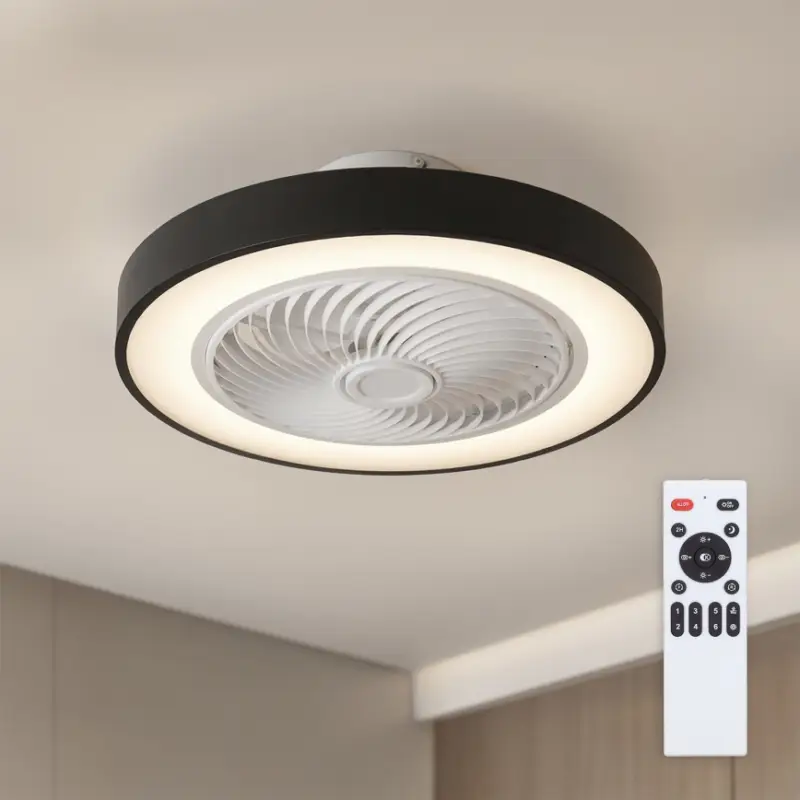 Brilagi - Dimbare LED-plafondventilator LED/30W/230V 3000-6500K Ø 50 cm zwart + afstandsbediening Koopje