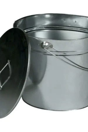 Exclusieve Aanbieding Asbak met een deksel 15 l glanzend chroom
