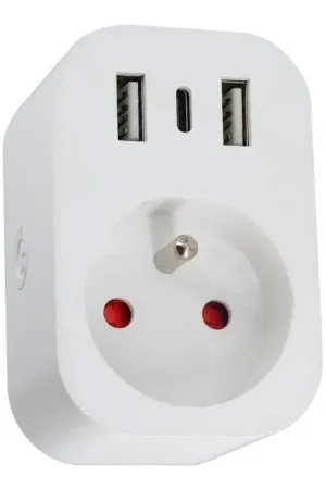 Immax NEO 07799L - Slimme stekkerdoos 16A/230V + 2xUSB+1xUSB C Wi-Fi Tuya Beperkt Aanbod