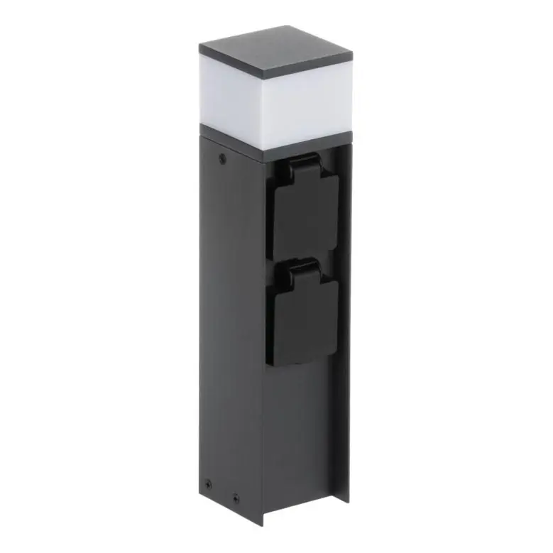 Buitenlamp met 2 stopcontacten DASTEN 1xG9/11W/230V 30 cm IP44 zwart Shop Nu