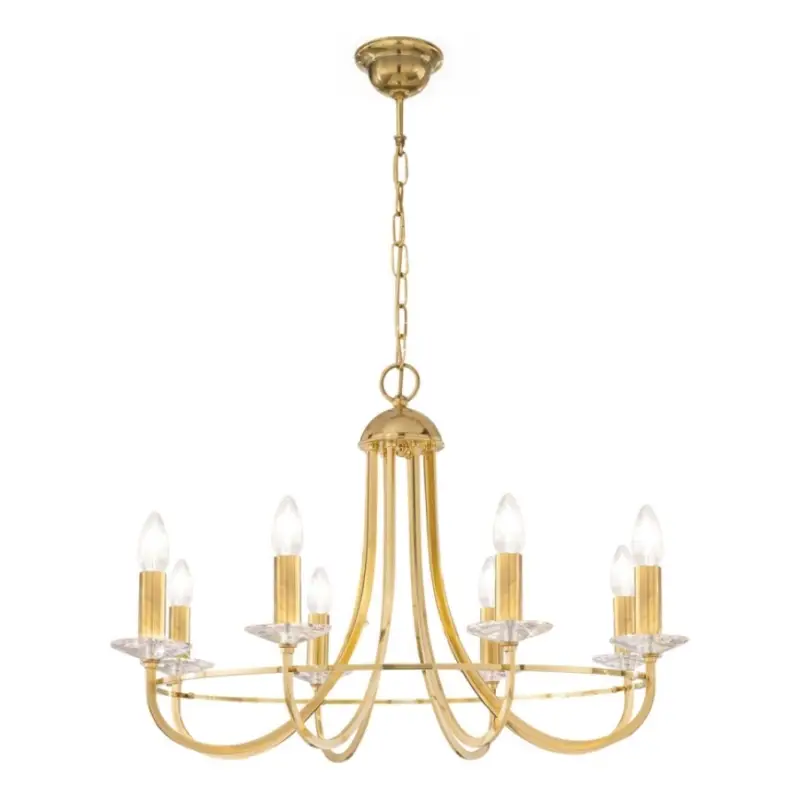 Dagaanbieding Kolarz 330.88.8C - Kristallen kroonluchter aan ketting IMPERIAL 8xE14/60W/230V goudkleurig
