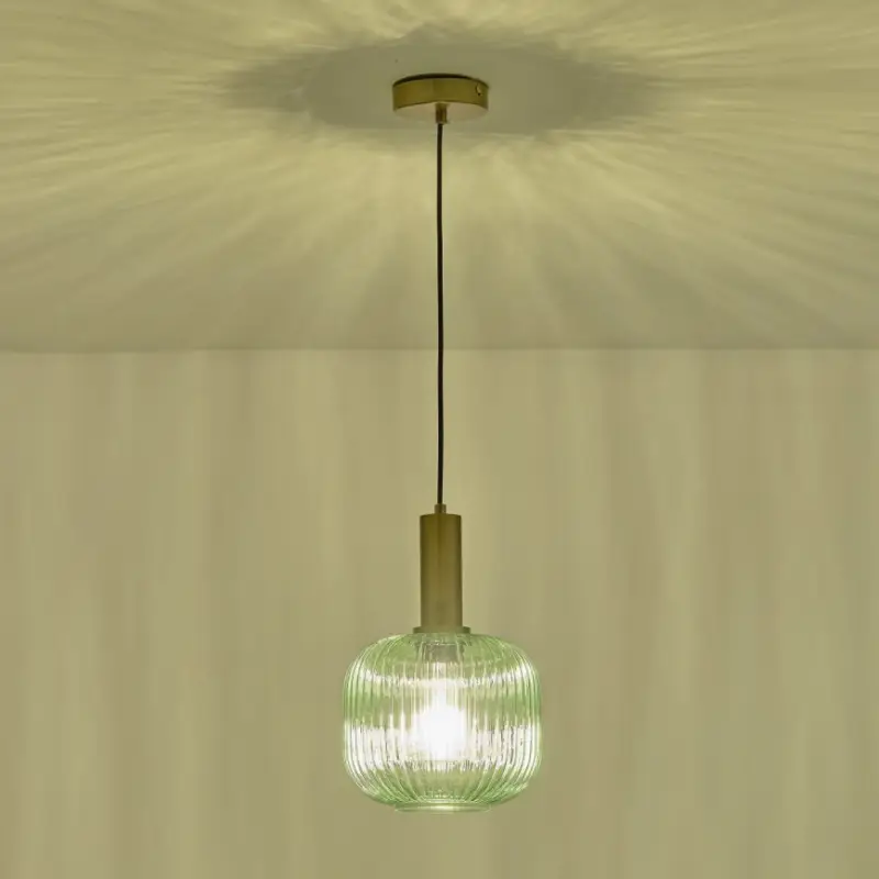 Hanglamp aan een koord 1xE27/15W/230V groen pr. 20 cm Populair