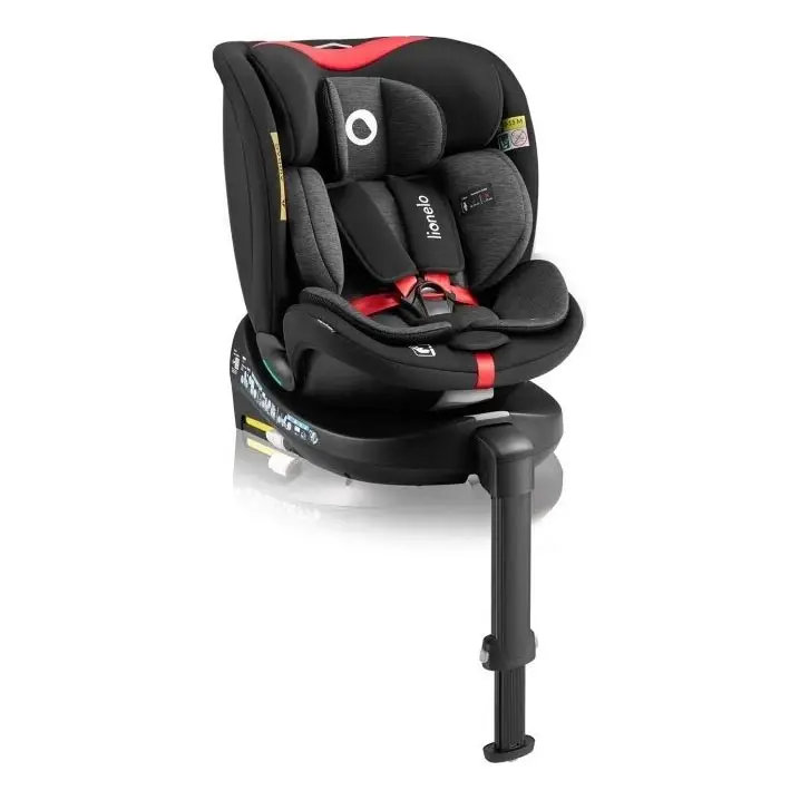 Lionelo - Draaibare autostoel met basis NAVY i-Size 40-150 cm zwart/rood Speciale Aanbieding