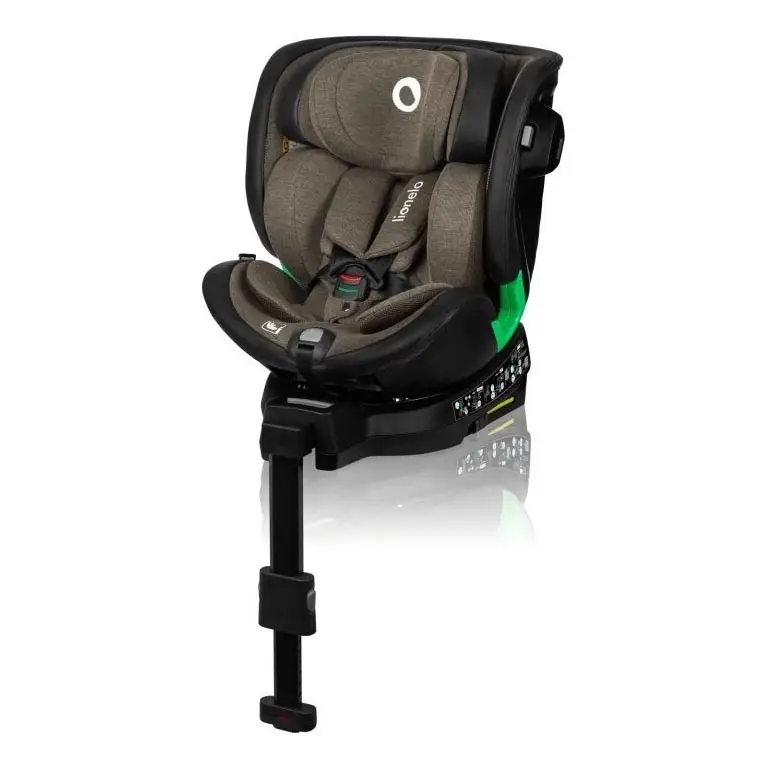 Lionelo - Draaibare autostoel met basis HARMONY i-Size 40-150 cm zwart/olijfgroen Aanbieding