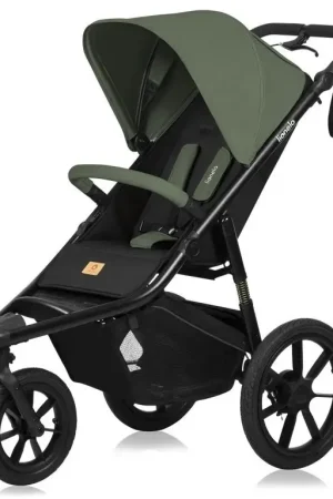 Veilige Betaling Lionelo - Sportieve kinderwagen AZURA zwart/groen