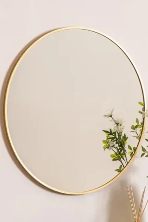 Atmosphera - muur spiegel ALICE diameter 70 cm goud Populair