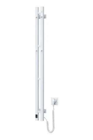 Uitverkoop Elektrische handdoekdroger met thermostaat SILOUETTE 70W 120x9 cm, wit, rechts