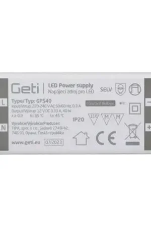 Schakelende voeding voor LED-strips 40W/12V IP20 Korting