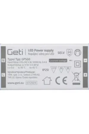 Bestel Nu Schakelende voeding voor LED-strips 60W/12V IP20
