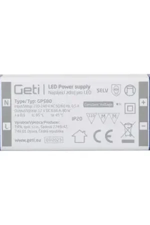 Premium Schakelende voeding voor LED-strips 80W/12V IP20