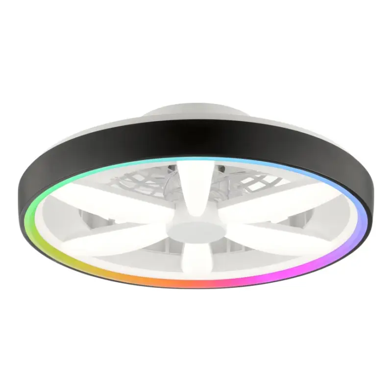 Brilliant - LED RGBW dimbare plafondventilator met licht GAIANO LED/48W/230V 2700-6500K zwart + afstandsbediening Tijdelijk Beschikbaar