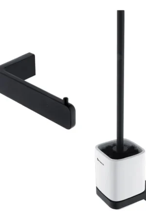 Lage Prijs NIMCO MAC set-94KN-90 - Wandgemonteerde toiletborstel en toiletrolhouder MAYA wit/mat zwart