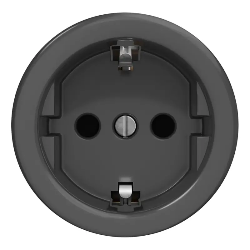 Kliklap - Retro wandcontactdoos SCHUKO 230V/16A zonder afdekraam, antraciet Betrouwbaar