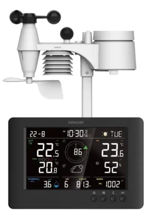 Koop Vandaag Sencor - Professioneel weerstation met kleur-LCD-display en wekker 5V/1xCR2032 + 3xAA