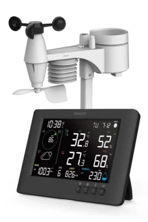 Alleen Vandaag Sencor - Professioneel weerstation met kleuren-LCD-scherm en wekker 5V/1xCR2032 + 3xAA Wi-Fi