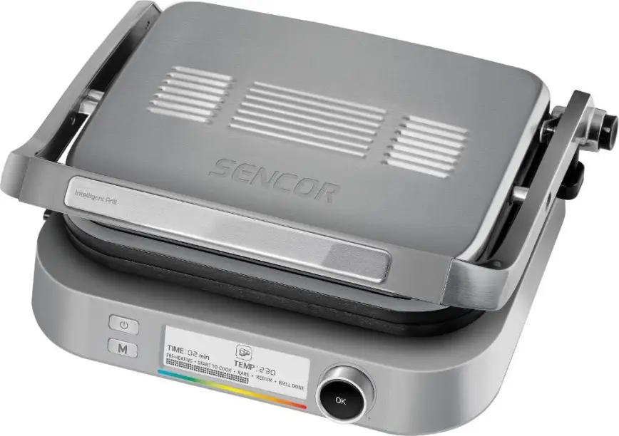 Sencor - Contactgrill 2100W/230V mat chroom Nieuw