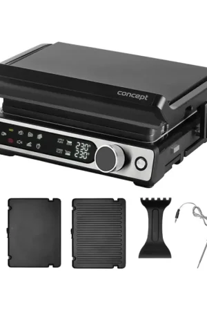 Goedkoop Concept ge3500 - Contactgrill met temperatuursensor 2000W/230V zwart
