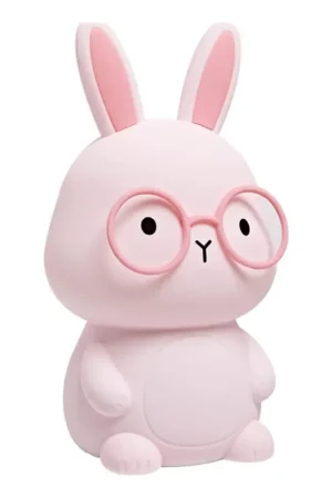 Koopje LED RGBW Dimbare Kinder Touchlamp FLORKA LED/1W/5V USB 1200 mAh Konijn Roze