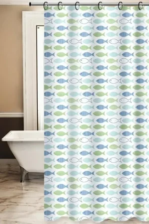 Douchegordijn TORO PREMIUM 178x199 cm blauw/groen Bestseller