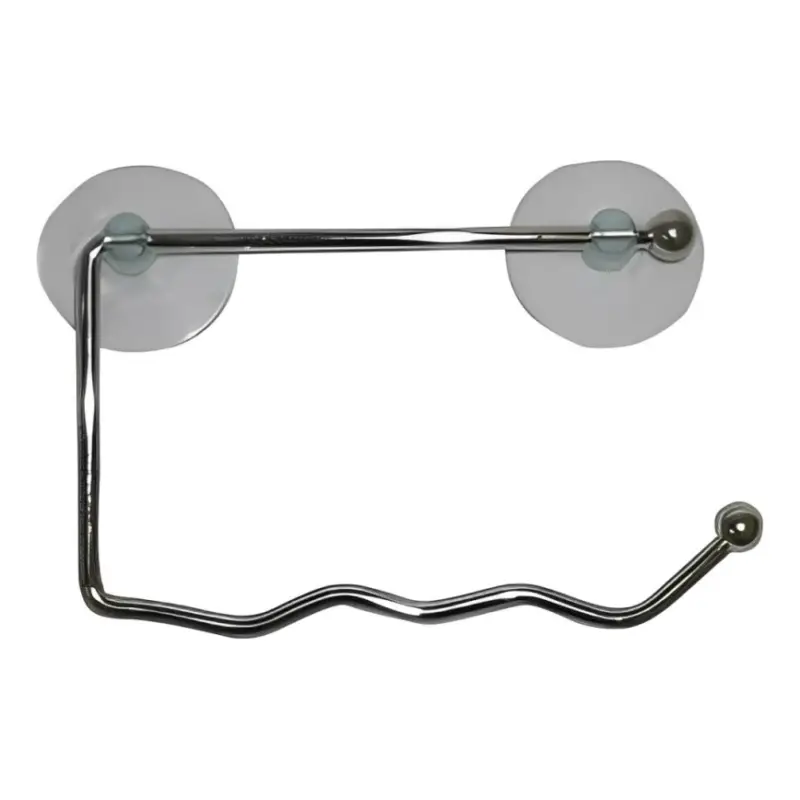 Toiletrolhouder met zuignappen 10x17 cm glanzend chroom Laatste Versie