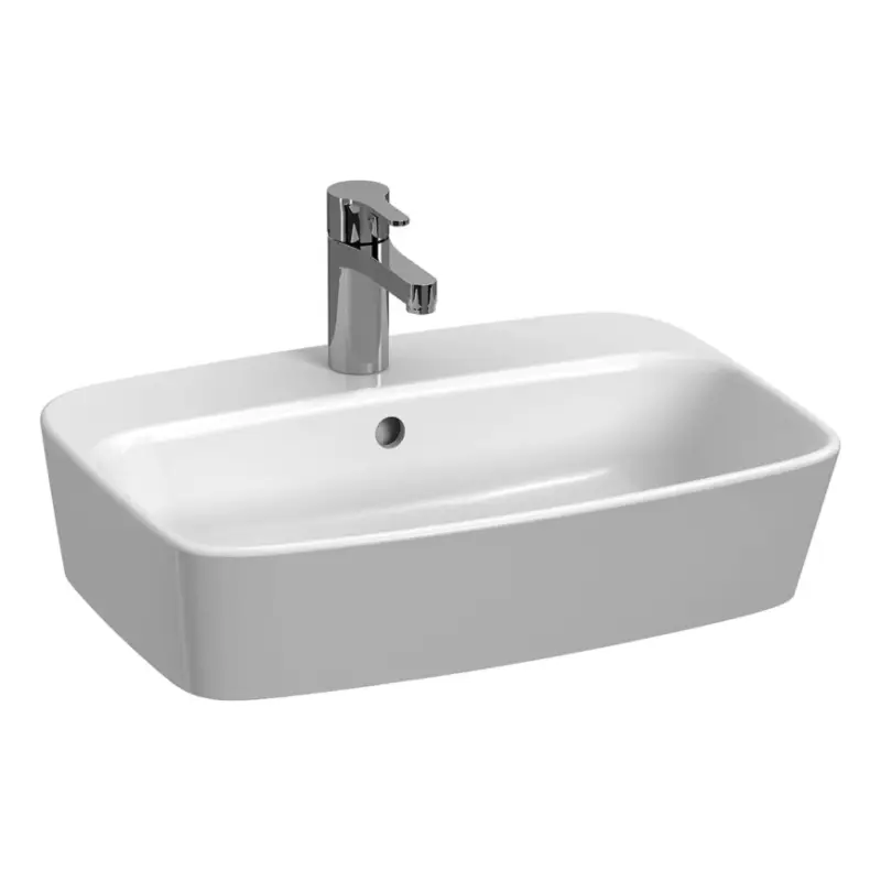 JIKA H8183827571041 - Opbouwwastafel LYRA 55x40 cm keramiek/mat wit Voordeelprijs