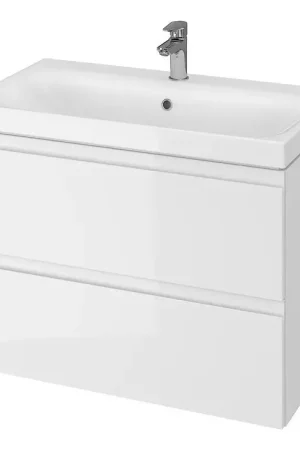 Cersanit S801-221-DSM - Hangend badkamermeubel met wastafel MODUO 80x62x45 cm hoogglans wit Op = Op