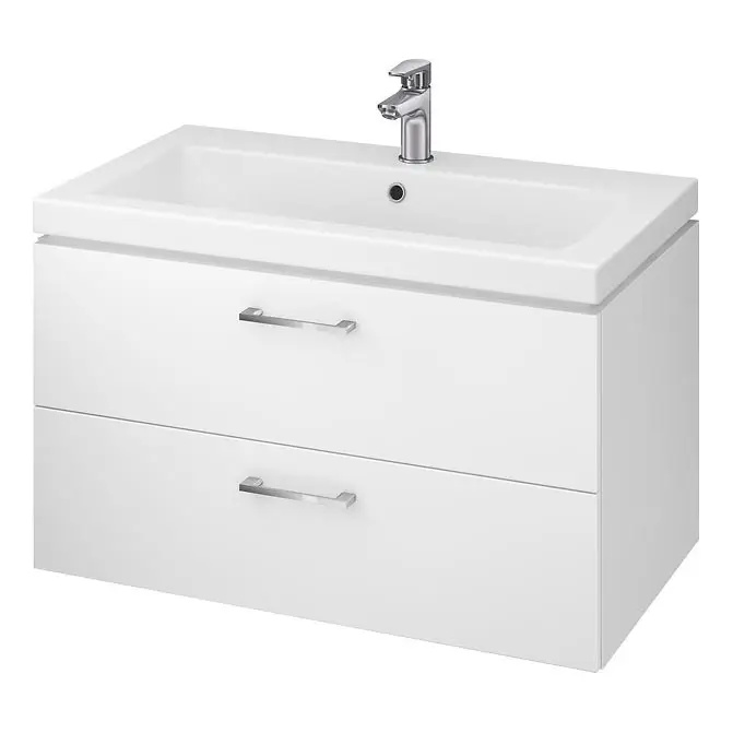 Cersanit S801-149-DSM - Hangend badkamermeubel met wastafel LARA 80x46x45 cm wit Snelle Levering