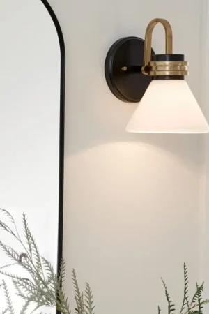 Snelle Levering Kichler - LED Badkamer Wand Lamp FARUM 1xG9/3W/230V IP44 zwart/messing