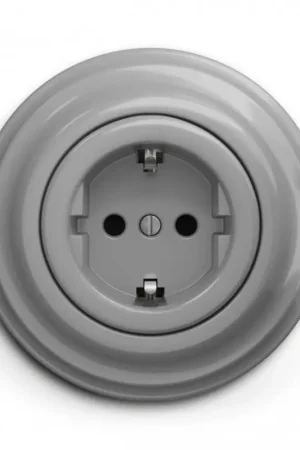 Bestseller Kliklap - Retro wandcontactdoos met SCHUKO-frame 230V/16A grijs