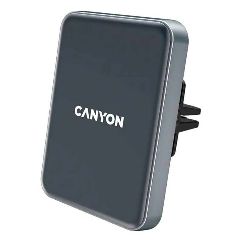 Canyon - Magnetische telefoonhouder voor in de auto met Qi 5V draadloze oplaadfunctie, vierkant, zwart Veilige Betaling