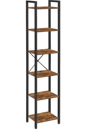 Flitsaanbieding Boekenkast NAVARO 40x179x30 cm bruin/zwart