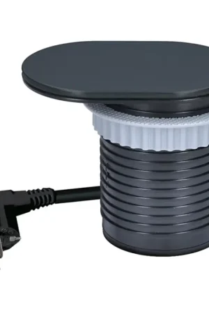 Koop Vandaag Inbouwstopcontact met schuifdeksel 20W, 1 stopcontact + USB A+C, zwart