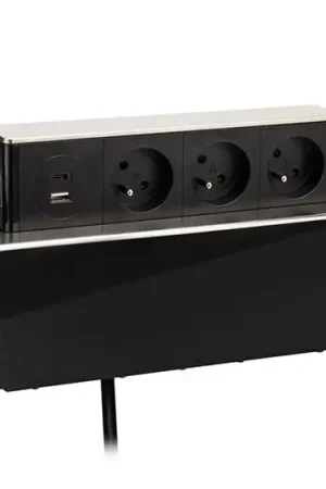 Stopcontactzuil voor tafelblad 3x230V + USB-A + USB-C Snelle Levering