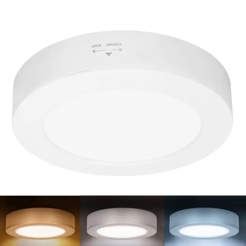 LED opbouw-/inbouwpaneel 2-in-1 LED/12W/230V 3000/4000/6000K Ø17 cm IP54 wit Betrouwbaar