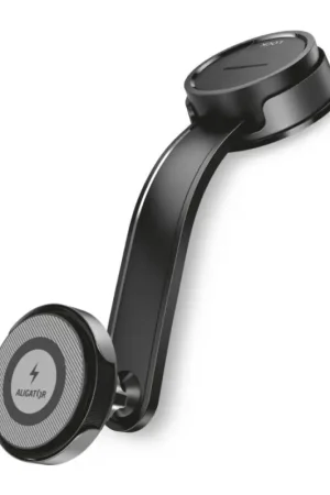 Rechtstreeks Van De Fabrikant Aligator AMS07BK - MagSafe-autohouder voor telefoon met flexibele arm, zwart
