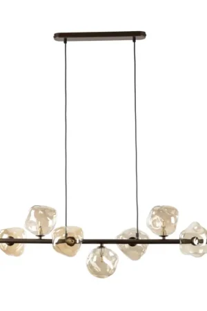 Aanbieding Hanglamp aan kabel LAVA 9xG9/8W/230V brons/rookbeige