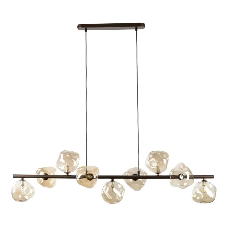 Aanbieding Hanglamp aan kabel LAVA 9xG9/8W/230V brons/rookbeige