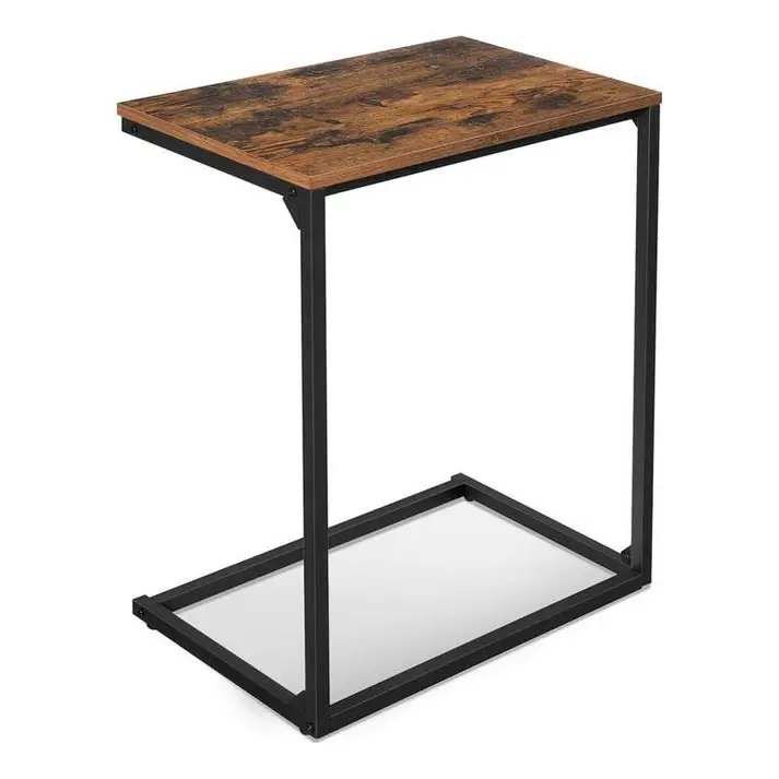 Bijzettafel ELDUR bruin/zwart Gratis Retour