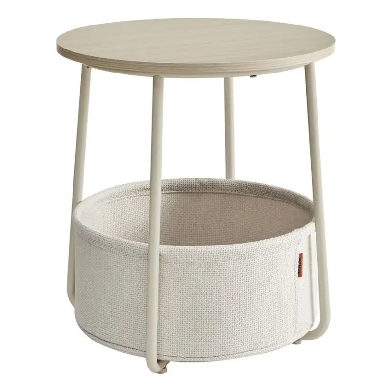 Beperkte Voorraad Bijzettafel NOIRA crème/wit