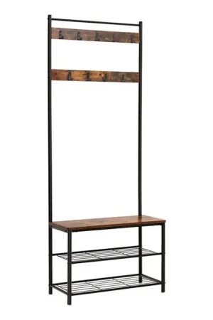 Staande kapstok NAVOR bruin/zwart Exclusieve Aanbieding
