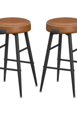 Beperkt Aanbod Set van 2 barkrukken LIOR, bruin/zwart