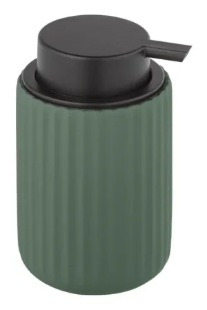 WENKO 24807100 - Zeepdispenser BELLUNO 8x13,5 cm groen/zwart Laatste Kans