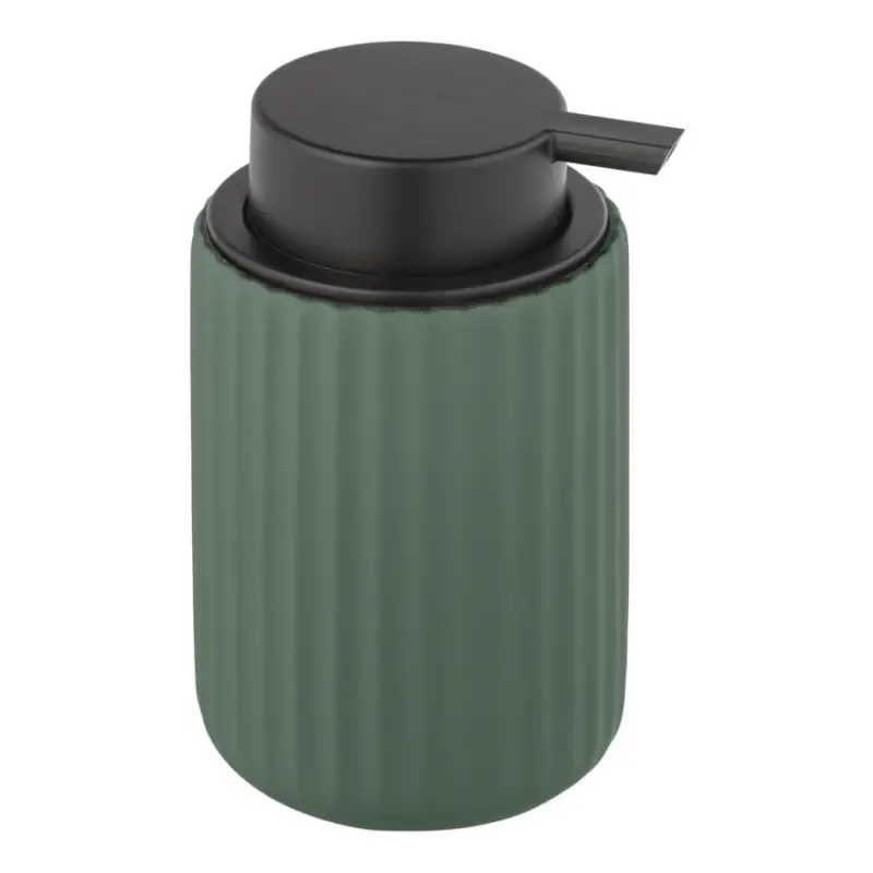 WENKO 24807100 - Zeepdispenser BELLUNO 8x13,5 cm groen/zwart Laatste Kans