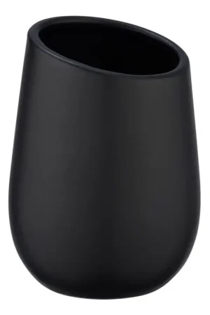 WENKO 23651800 - BADI tandenborstelbeker 8x11 cm zwart Nu Kopen