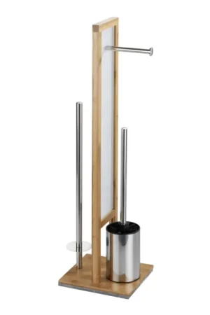 Snelle Levering WENKO 24391100 - WC-borstel RIVALTA 18x70 cm bruin/wit/zwart