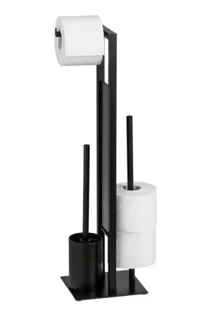 WENKO 23708100 - Toiletborstel RIVALTA 18x70 cm zwart Finale Uitverkoop